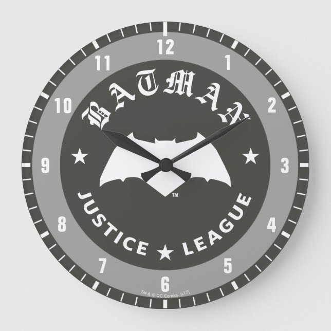 Justitieförbundet| Batman Retro Fladdermus Emblem Stor Klocka (Framsida)
