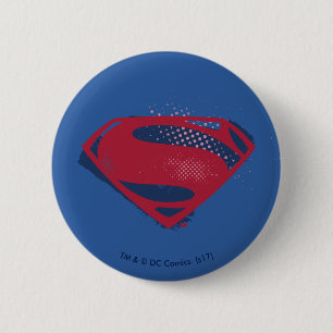 Justitieförbundet Pensel och raster Superman Symb Knapp