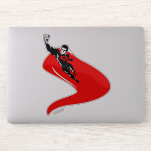 Justitieförbundet Superman Flying Noir Pop Art. Klistermärken