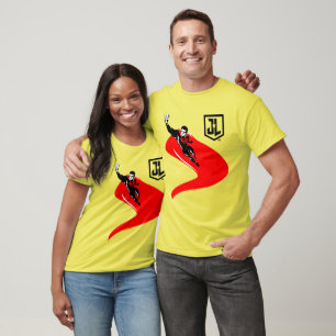 Justitieförbundet Superman Flying Noir Pop Art. Tee