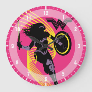 Justitieförbundet   Woman Silhouette-ikon Stor Klocka