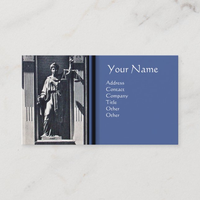 JUSTITIEKONTOR,ADVOKAT Topaz Monogram Visitkort (Framsida)