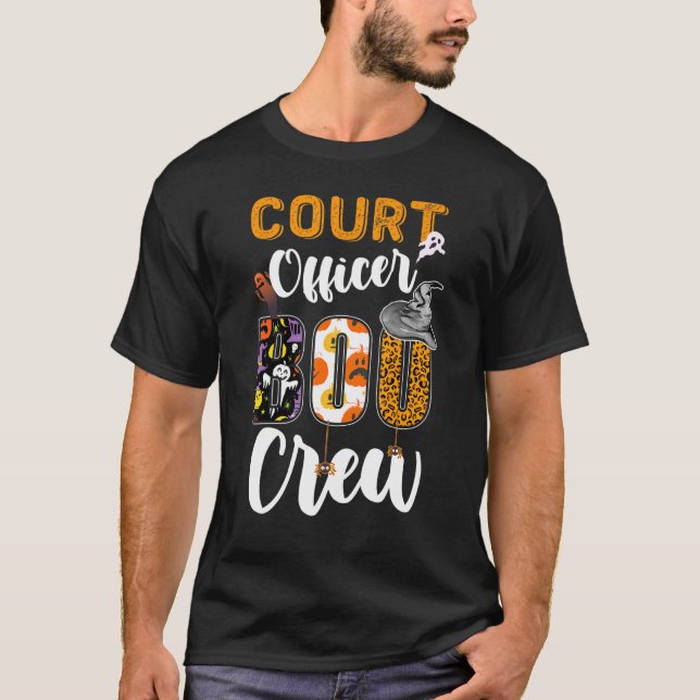 Justitiesekreterare Boo Crew Ghost Cooking Hallowe T Shirt (Framsida)