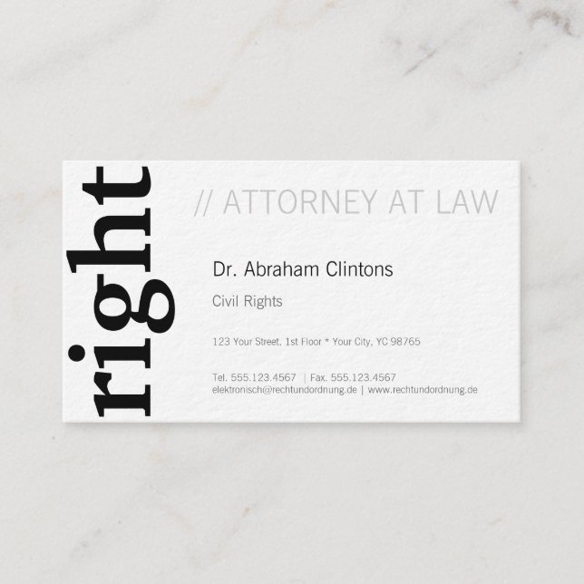 Justitiesekreterare Visitkort (Framsida)