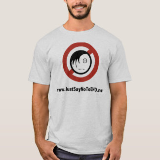 JustSayNoToEMO.net på den gråa T-tröja Tee