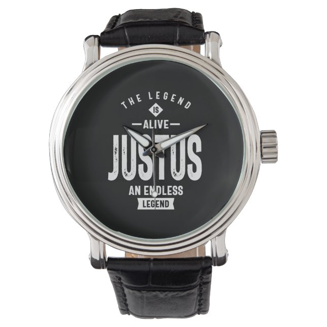 Justus Personlig Namn Birthday Gift Armbandsur (Framsida)