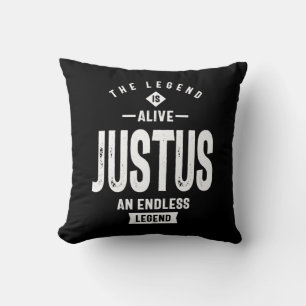 Justus Personlig Namn Birthday Gift Kudde