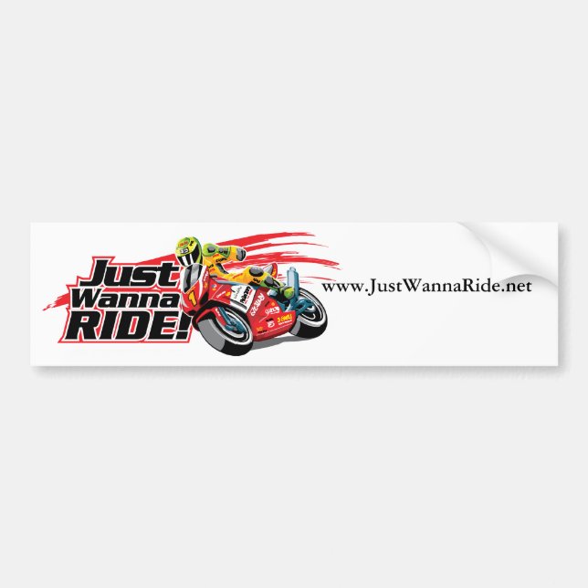 JustWannaRide.net bildekal (Framsidan)