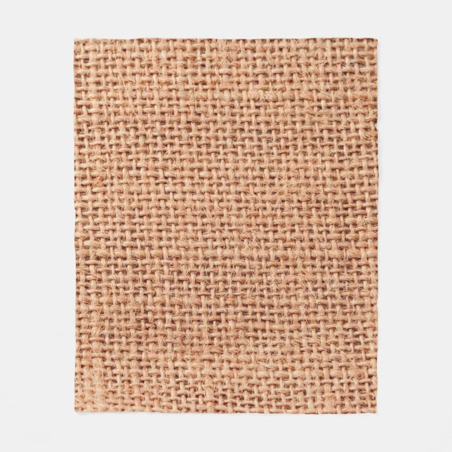Jute bag sack beige färg brun fleecefilt (Framsidan)