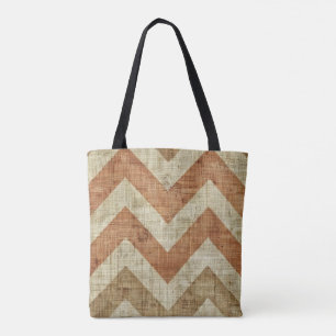 Jute Chevron Tote Bag Tygkasse
