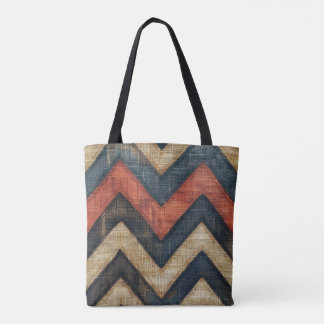 Jute Chevron Tote Bag Tygkasse
