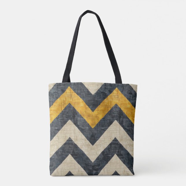 Jute Chevron Tote Tygkasse (Baksida)