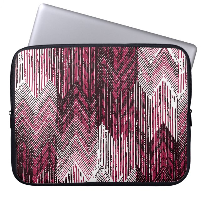 Jute Geometric Modern Print. Laptop Fodral (Framsidan)