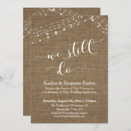 Jute Ljusslingar Vi Gör Fortfarande Jubileum Inbjudningar