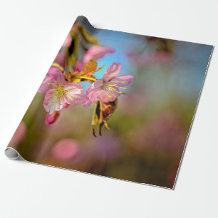 Jute Sakura-blommor på kvällen Presentpapper