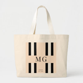 Jute shoppare med initialer Shopping bag, strandvä Jumbo Tygkasse