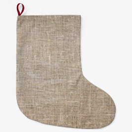 Jute Textile Stor Julstrumpa