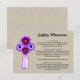 Jutesäck Lila Blommig Murarvas Säkerhetsåtgärder Tilläggskort