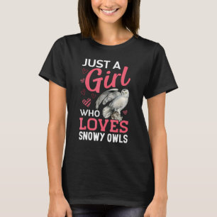 Juts A Girl Kärlek Snowy Uggla Bird Animal T Shirt