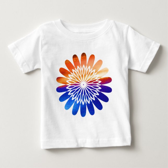 Juvel för blomma för Chakra runda grafisk Tee Shirt (Framsida)