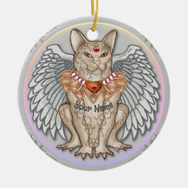 Juvel Katt Gargoyl Julgransprydnad Keramik