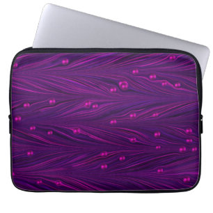 Juvelbesatta heta rosa lila pärlor Laptopfodral Laptop Sleeve
