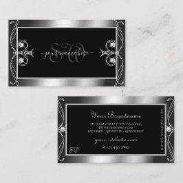 Juveler från lyxornate Black Silver Gnistra Initia Visitkort