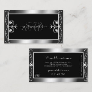 Juveler från lyxornate Black Silver Gnistra Initia Visitkort