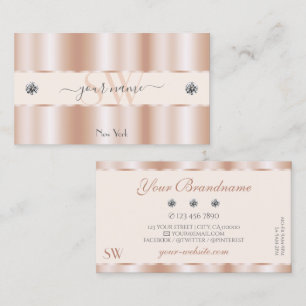 Juveler Monogram Luxe Glam från Gnistran Ro Visitkort