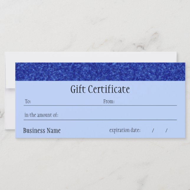 Juveler - Sapphire Gift Certificate (Framsida)