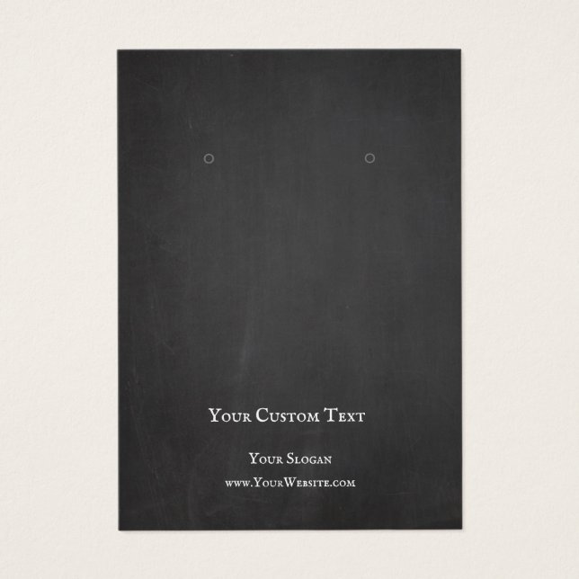 Juveler Visning Card, Black Chalk Board Visitkort (Framsidan)