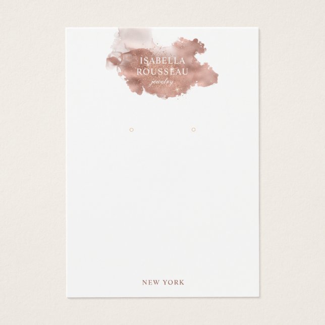 Juvelerarkort för juveler i ro Guld Glitter Visitkort (Framsidan)