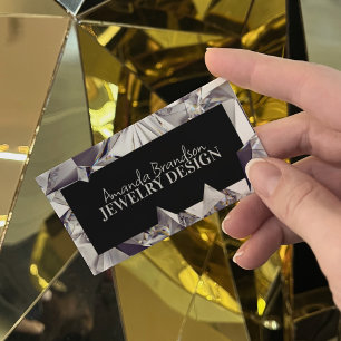 Juvelerry silver Gemstone Diamond Jeweler Design Visitkort