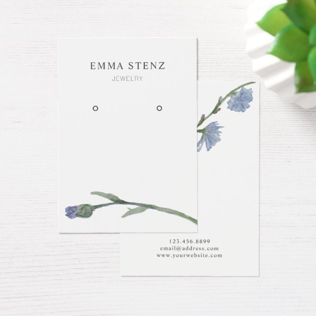 Juveljud Visning Card ・ Pastellblomma Visitkort (Skivbord)