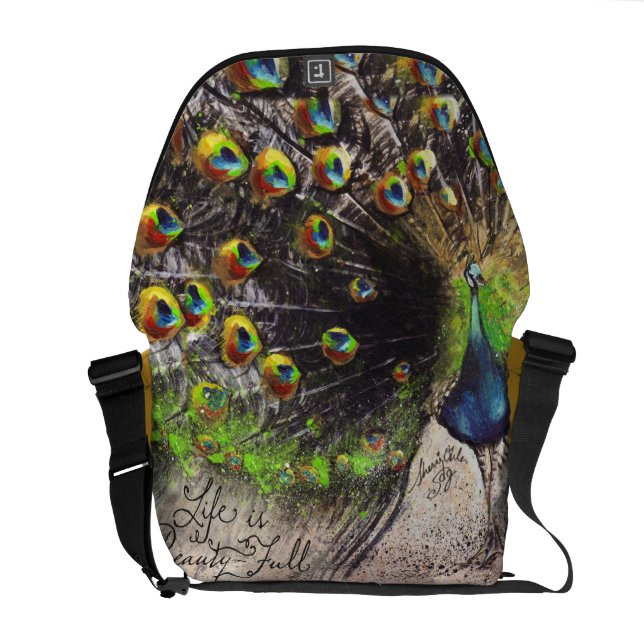 Juveln tonar påfågeln Beauty~Full hänger lös Messenger Bag (Öppen Baksida)