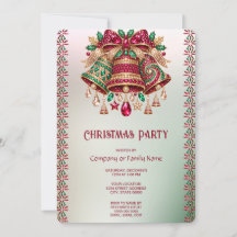 Juvelprydd Julklockor Julfest Inbjudan