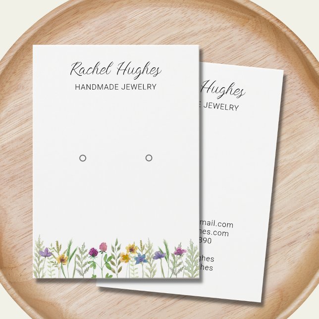 Juvelry Blommigt Earring Visning Card Visitkort (Skapare uppladdad)