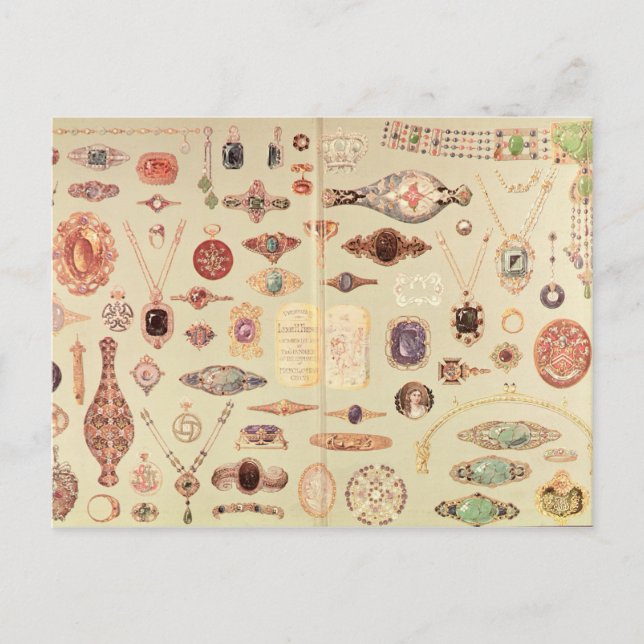 Juvelry från "Tiffany Catalog", 1890 Vykort (Framsida)