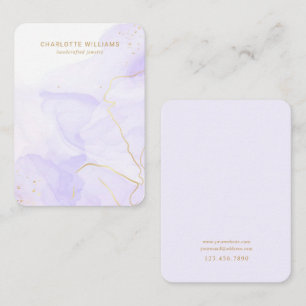 Juvelry Holder-kort för Lavender Marble Anpassning Visitkort