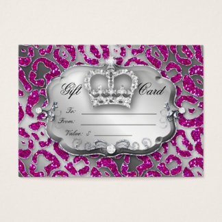 Juvelry Leopard Rosa Silver Krona Visitkort