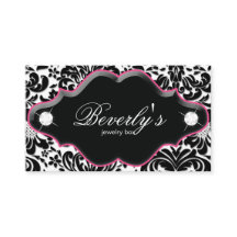 Juvelry Loyalty Card Rosa Damask Diamonds