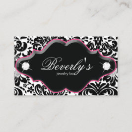 Juvelry Loyalty Card Rosa Damask Diamonds Lojalitetskort
