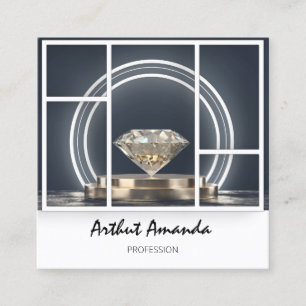 Juvelry Luxury Goods Boutique Anpassningsbar Logot Fyrkantigt Visitkort