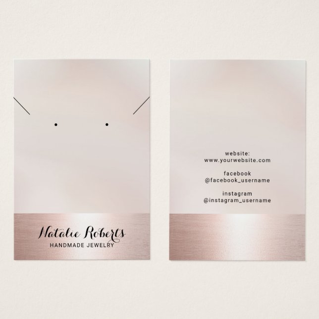 Juvelry om Necklace-Visningen ro Gräns Visitkort (Framsida & baksida)