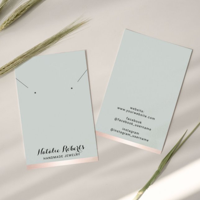 Juvelry om Necklace-Visningen ro Gräns Visitkort (Skapare uppladdad)