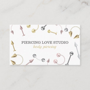 Juvelry Piercings ro Guld Visitkort