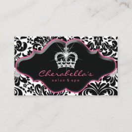 Juvelry Princess Krona Blommigt Damask Loyalty Car Lojalitetskort
