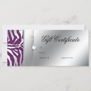 Juvelry Rack Card Zebra Lila Gnistra Silver