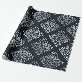 Juvelry Royal Ornament Damask Black Vip Silver Presentpapper
