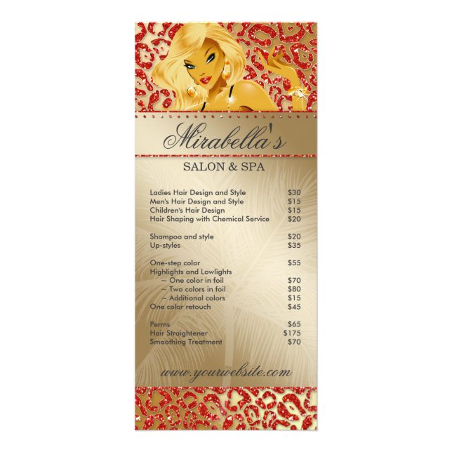 Juvelry Tanning Guld Gnistra O Reklamkort (Framsidan)